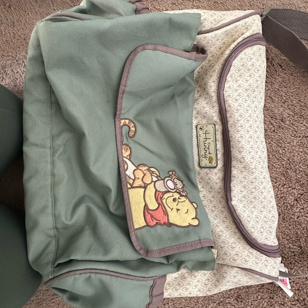Disney’s Winnie the Pooh Green Diaper Bag